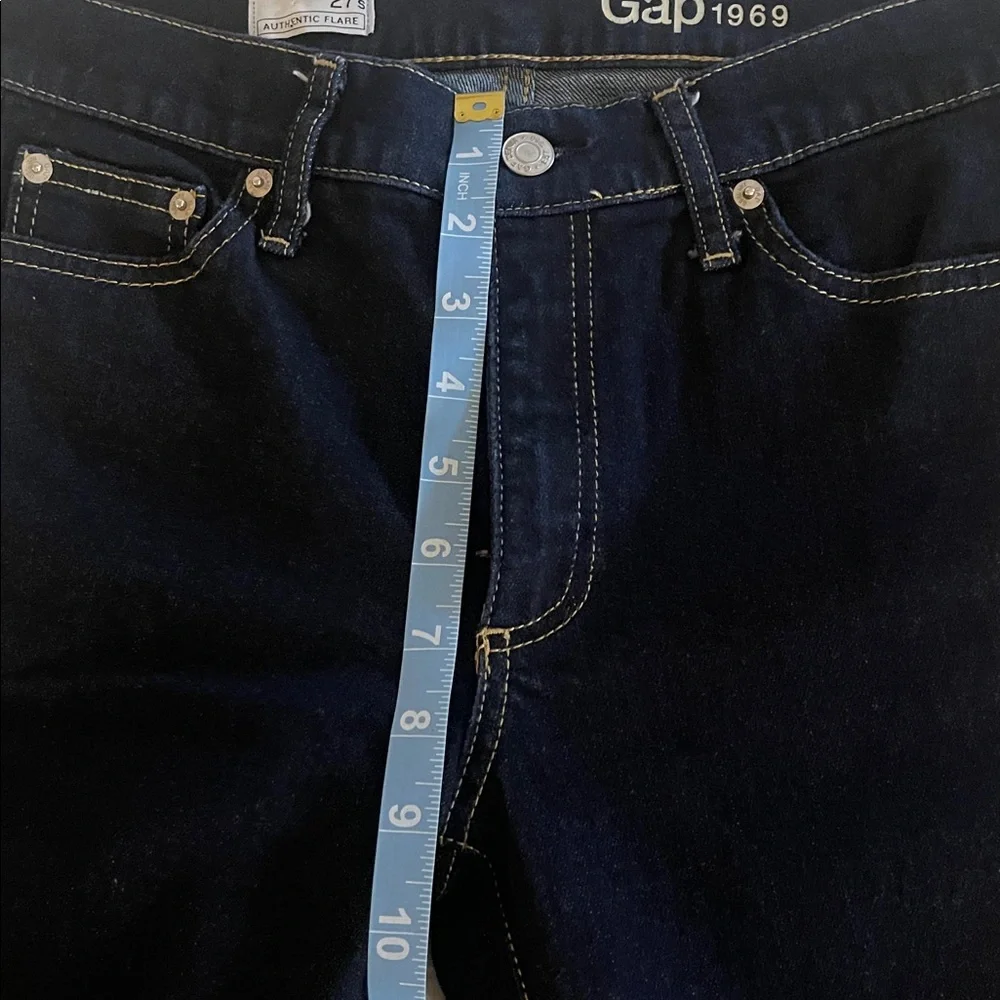 GAP 1969 Women’s Authentic Flare‎ Jeans 27S 30”Inseam Dark Rinse Low Stretch
